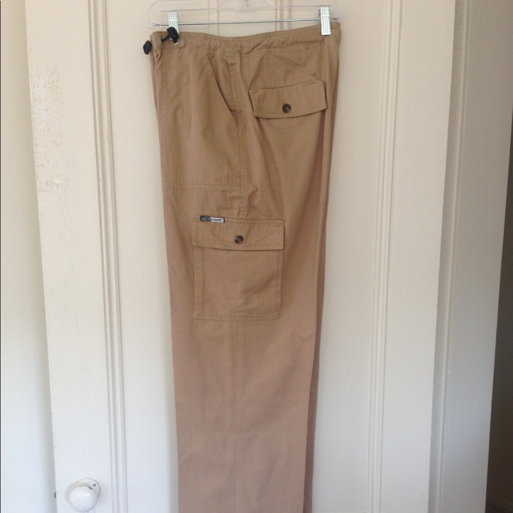 Cargo Camp Combat Army Work Pants Cotton Camel